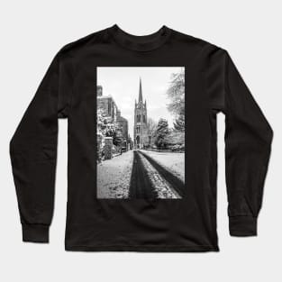 St James' Church, Louth, Winter Portrait Long Sleeve T-Shirt